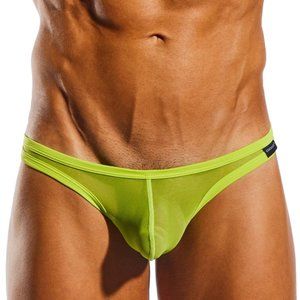 Cocksox Men's Mesh Thong Underwear, Citrus Green - CX05ME
